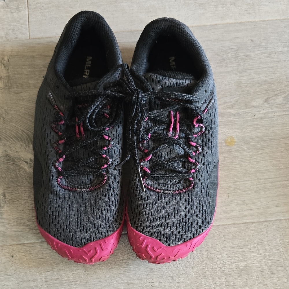 Merrell Black Sneakers with Pink Accents